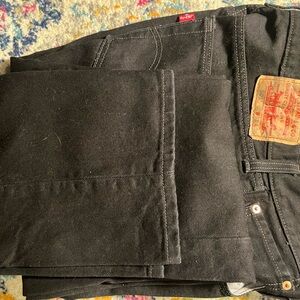 Levi’s Original 501 Straight Leg Button Fly Black Jeans NEW 33x36